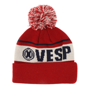 ベスプ(VESP)ジュニア 帽子 ニットキャップ VPJB1003RD レッド ニット帽 ポンポン スキー スノーボード 雪遊び