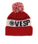ベスプ（VESP）ジュニア 帽子 ニットキャップ VPJB1003RD レッド ニット帽 ポンポン スキー スノーボード 雪遊び
