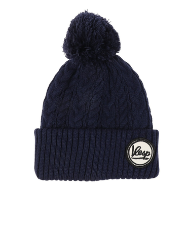 ベスプ(VESP)ジュニア 帽子 ニットキャップ VPJB1004NV ネイビー ニット帽 ポンポン スキー スノーボード 雪遊び