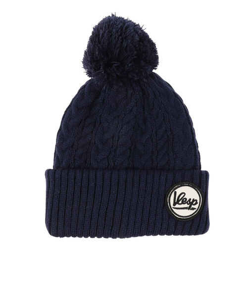 ベスプ(VESP)ジュニア 帽子 ニットキャップ VPJB1004NV ネイビー ニット帽 ポンポン スキー スノーボード 雪遊び