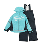 デサント（DESCENTE）スキーウエア ジュニア 上下 セット DWJUJH01X LBL ブルー ブラック サイズ調整 130 140 150