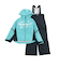 デサント（DESCENTE）スキーウエア ジュニア 上下 セット DWJUJH01X LBL ブルー ブラック サイズ調整 130 140 150