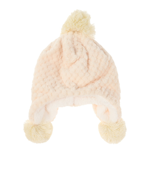 ベスプ(VESP)ジュニア 帽子 ニットキャップ SNJB1029OW ホワイト スヌーピー ニット帽 ポンポン 耳当て付き スキー スノーボード 雪遊び