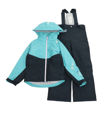 デサント(DESCENTE)スキーウエア ガールズ ジュニア 上下 セット DWJUJH03X LBL ブルー サイズ調整 130 140 スキー スノーボー…