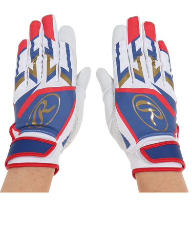 ローリングス（Rawlings）バッティンググローブ 両手用  野球 ミレニア バッティンググラブ EBG22S01-W/BLU-S