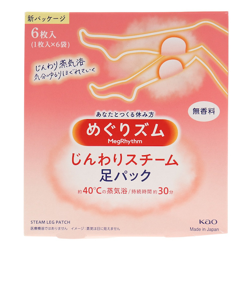 めぐりズム じんわりスチーム 足パック 無香料 6枚入り