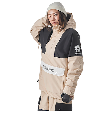 セッションズ（SESSIONS）CHAOS プルオーバージャケット SSFW220013 BEG