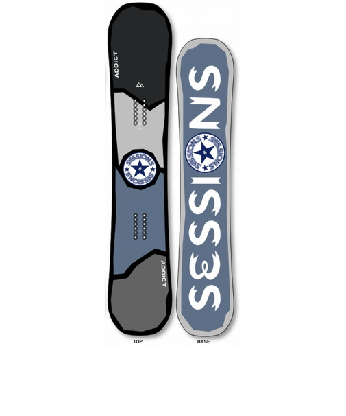 セッションズ（SESSIONS）スノーボード板 23 ADDICT 22100232 BLUGY ダブルキャンバー 型落ち ブルーグレー