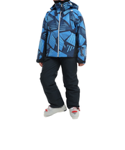 デサント（DESCENTE）ジュニア スキースーツ 上下セット DWJUJH04X BLU ブルー サイズ調整 防水透湿 撥水