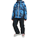 デサント（DESCENTE）ジュニア スキースーツ 上下セット DWJUJH04X BLU ブルー サイズ調整 防水透湿 撥水