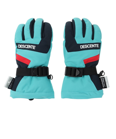 デサント（DESCENTE）ジュニア スキー グローブ スノーボード 手袋 スノボ ライトブルー 5本指グローブ DWDUJD01X LBL 防水透湿 抗菌防…
