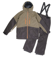 エアボーン(ARBN)22-23 スキーウェア スーツ 上下セット HORIZON AB33WW1397 KHK カーキ 撥水 抗菌防臭