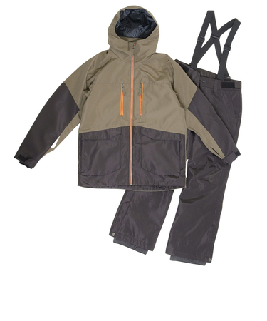 エアボーン(ARBN)22-23 スキーウェア スーツ 上下セット HORIZON AB33WW1397 KHK カーキ 撥水 抗菌防臭