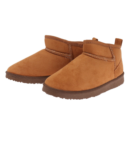 ショートブーツ ショートムートンブーツ キャメル 7032CAMEL カジュアルシューズ くるぶし丈 室内履き 内側ボア あったか 防寒対策