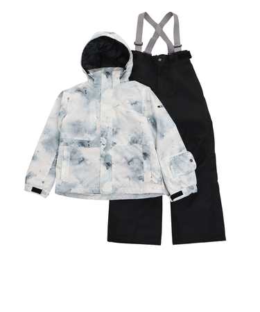 エアボーン（ARBN）ジュニア スキーウェア 上下セット サイズ調整 23 TIE-DYE ボーイズ スーツ AB33WW1403J WHT ホワイト 120…