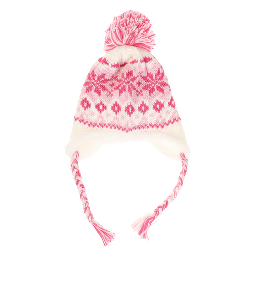 その他ブランド(OTHER BRAND)ジュニア 帽子 ニット帽 ポンポン 耳当て イヤーマフ ニットキャップ ピンク 335NN2DW0020 PNK 防寒…