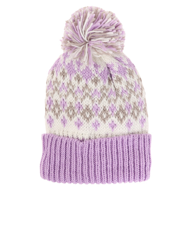 その他ブランド(OTHER BRAND)ジュニア 帽子 ニット帽 ポンポン ラベンダー POM ニットキャップ 335NN2DW0021 LVD 防寒 雪あそ…