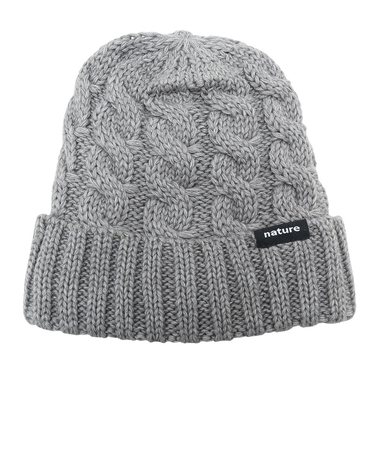 エアボーン（ARBN）ジュニア 帽子 ニット帽 グレー NATURE ニットキャップ AB33WC1394 GRY 防寒 雪あそび