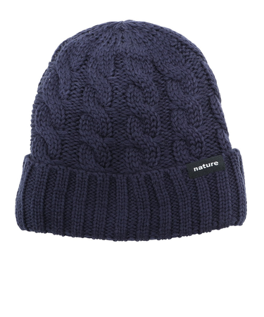 エアボーン(ARBN)ジュニア 帽子 ニット帽 ネイビー NATURE ニットキャップ AB33WC1394 NVY 防寒 雪あそび