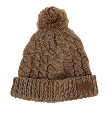 トランスクート（TRANSCOOT）帽子 ニット帽 ポンポン ビーニー モカ TRB1001MO 防寒 スキー スノーボード