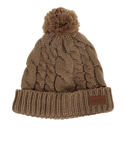 トランスクート（TRANSCOOT）帽子 ニット帽 ポンポン ビーニー モカ TRB1001MO 防寒 スキー スノーボード
