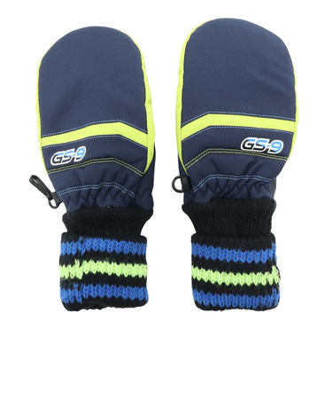 GS-9（GS-9）ジュニア 手袋 ミトン グローブ 雪遊び スキー スノーボード スノボ ネイビー はっ水 333NN2DE0018 NVY