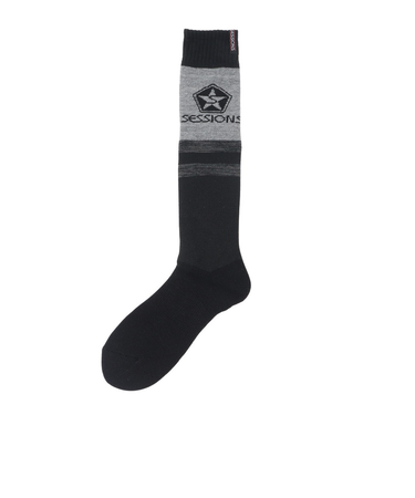 セッションズ（SESSIONS）靴下 切替 柄ソックス 2340004GRY