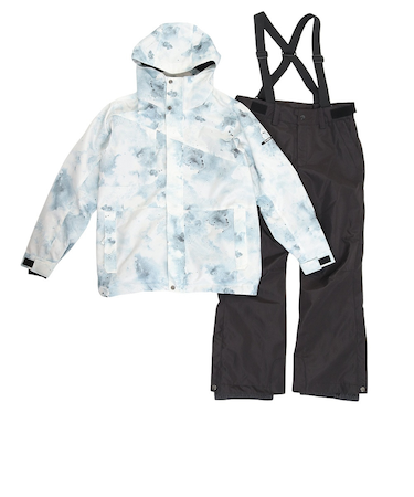 エアボーン(ARBN)スキーウェア 上下セット セットアップ ホワイト 23 TIE-DYE スーツ AB33WW1395 WHT 抗菌防臭