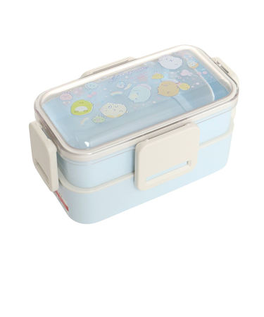 4点ロック ふわっと2段ランチボックス KA17502