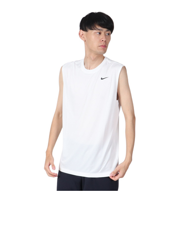 ナイキ（NIKE）タンクトップ ドライフィット レジェンド スリーブレス フィットネス Tシャツ DX0992-100 速乾 トレーニング ノースリーブ 白