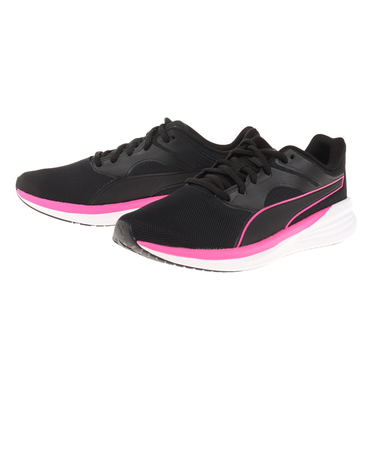 プーマ（PUMA）ランニングシューズ トランスポート ブラック ピンク 37702819 スニーカー ジョギング スポーツ トレーニング 日常履き 部活