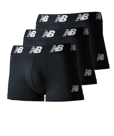 ニューバランス(new balance)プレミアムボクサーパンツ 3インチ 前閉じ 3枚セット USサイズ LAU13009BKK
