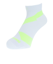 デサント（DESCENTE）ランニングソックス 靴下 MoveSox ホワイト イエロー DOAVJB01 WHYL アンクル丈 スポーツ スパイラルサポート