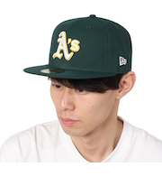 ニューエラ（NEW ERA）キャップ 59FIFTY MLBオンフィールド オークランド・アスレチックス ロード 13554984 帽子 吸汗速乾