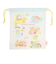 ようこそ たべもの王国 マチ付き巾着 CA38403