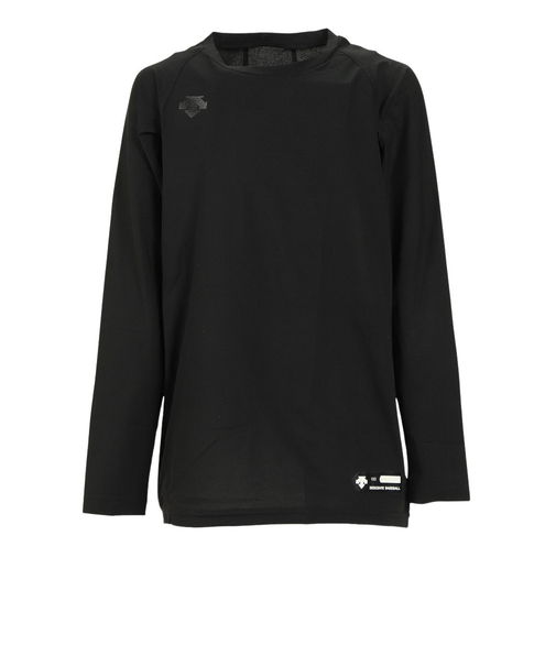 デサント（DESCENTE）野球ユニフォーム 練習着 ジュニア丸首長袖アンダーシャツ JSTD-771B BLK 速乾