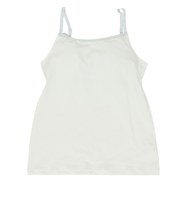 キャミソール  白 インナー はつブラ カップ付 4024 WHT