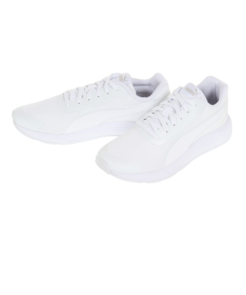 プーマ（PUMA）ランニングシューズ テイパー ホワイト 37301802 スニーカー トレーニング スポーツ シンプル 学校 部活 登校 通学 白靴