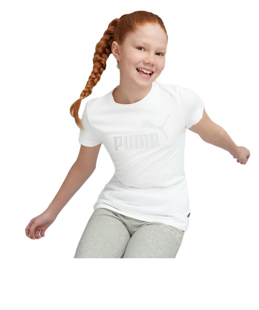 プーマ（PUMA）ガールズ ESS+ マーメード グラフィック 半袖 Tシャツ 675760 02 WHT