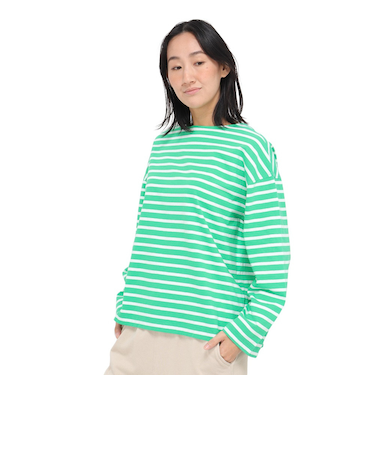 ニューバランス（new balance）長袖Tシャツ レディース 900 ボートネックストライプ AWT35026GN