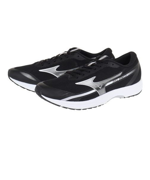 ミズノ（MIZUNO）ランニングシューズ デュエルソニック3 ワイド ブラック グレー U1GD233601 スニーカー トレーニング 軽量 クッション