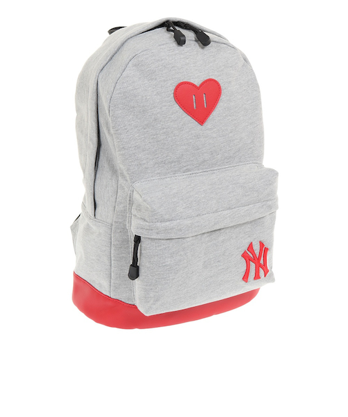 エムエルビー（MLB）ハート型ブタバナ付リュック E.CM YK-MBBK165 GYRD