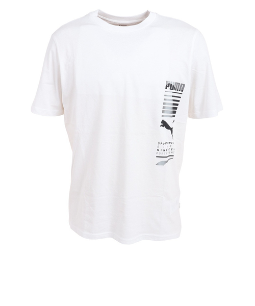 プーマ（PUMA）半袖Tシャツ メンズ グラフィック 675647 02 WHT