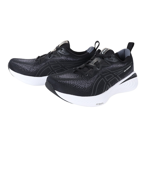 アシックス（ASICS）ランニングシューズ ゲル キュムラス 25 ブラック 1011B623.002 スニーカー ジョギング ウォーキング 軽量 クッション