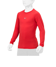 ミズノ(MIZUNO)野球ユニフォーム ジュニア 練習着 ローネック 長袖 12JAAP5062 速乾