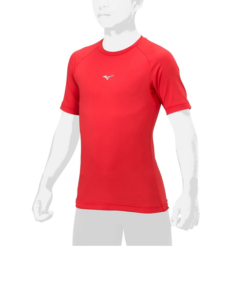 ミズノ（MIZUNO）野球 アンダーシャツ ジュニア ローネック 半袖 12JAAP5262 速乾