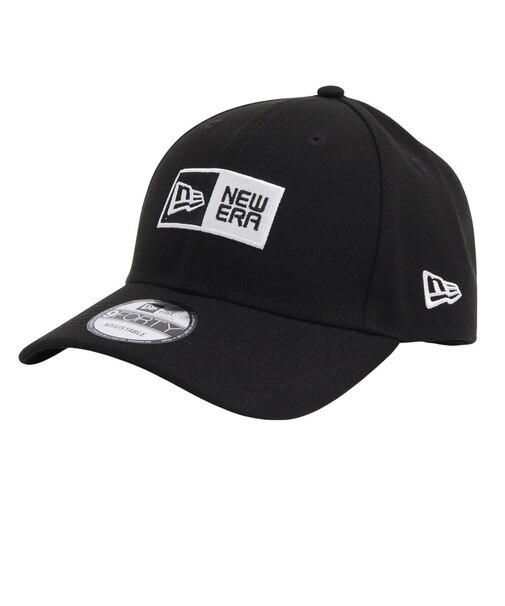 ニューエラ（NEW ERA）帽子 9FORTY ボックスロゴ ブラック×ホワイト キャップ 13552085 帽子 大きいサイズ
