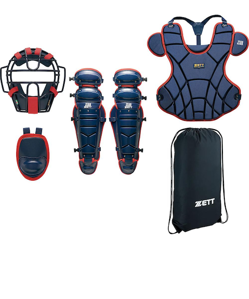 ゼット（ZETT）野球 軟式用 キャッチャー 防具4点セット BL303SET-2964