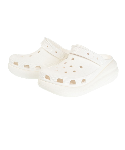 クロックス（crocs）スポーツサンダル クラッシュ クロッグ ホワイト 207521-100-2023 シャワサン レジャー プール ビーチ タウン 厚底