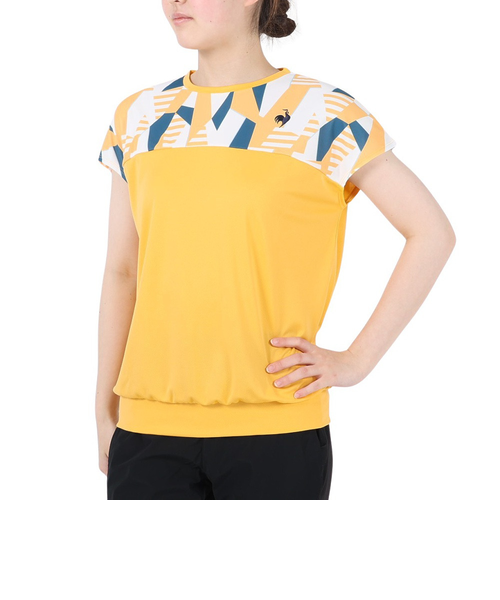 未使用　ルコックスポルティフ 涼感グラフィックゲームシャツ＆スコート　O ルコックスポルティフ（lecoqsportif）テニスウェア レディース